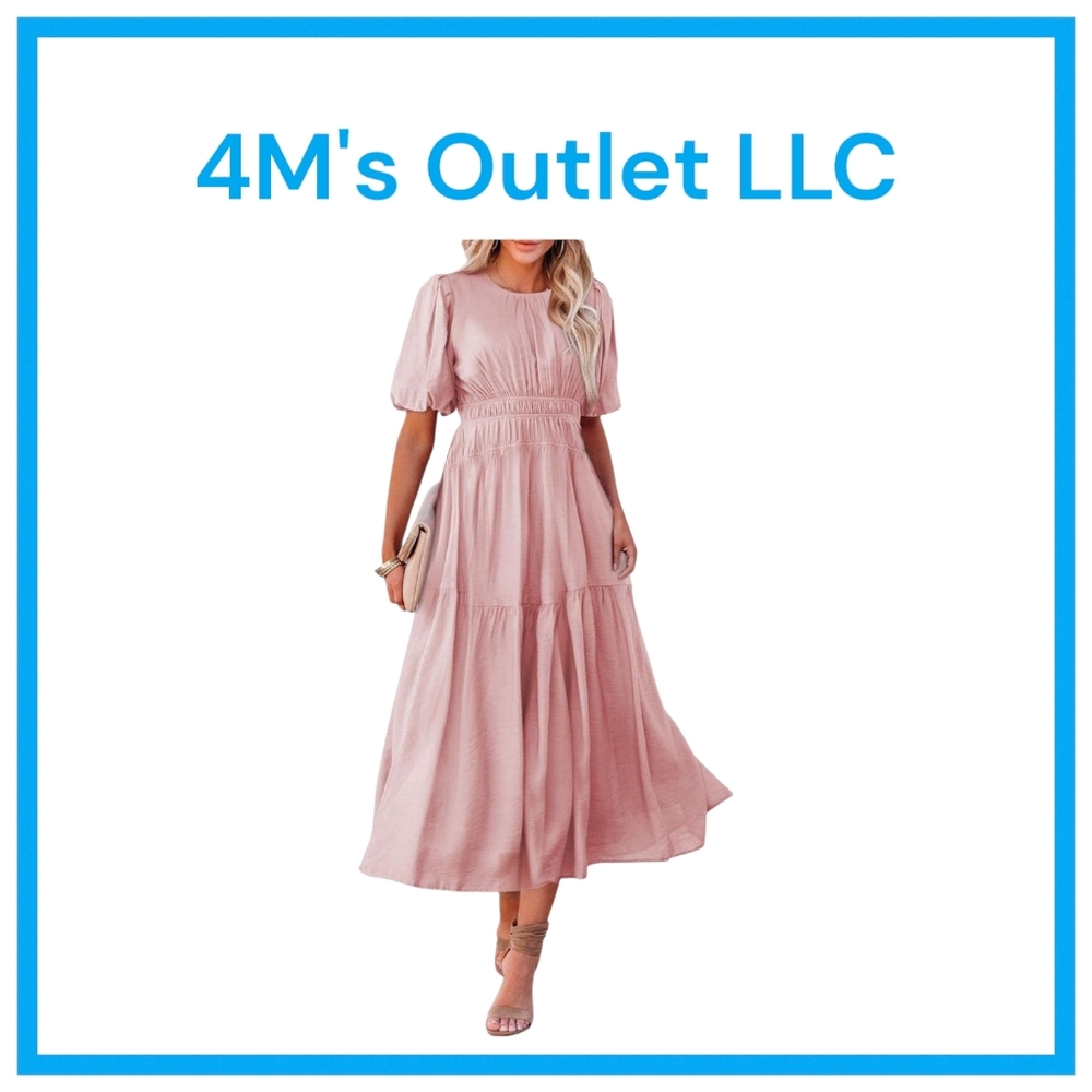 Chic Blush Long Sleeve Dress